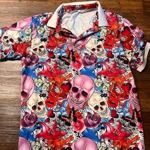 Ed hardy inspired vintage polo